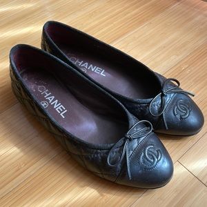 Chanel Ballerina Flats Black 35